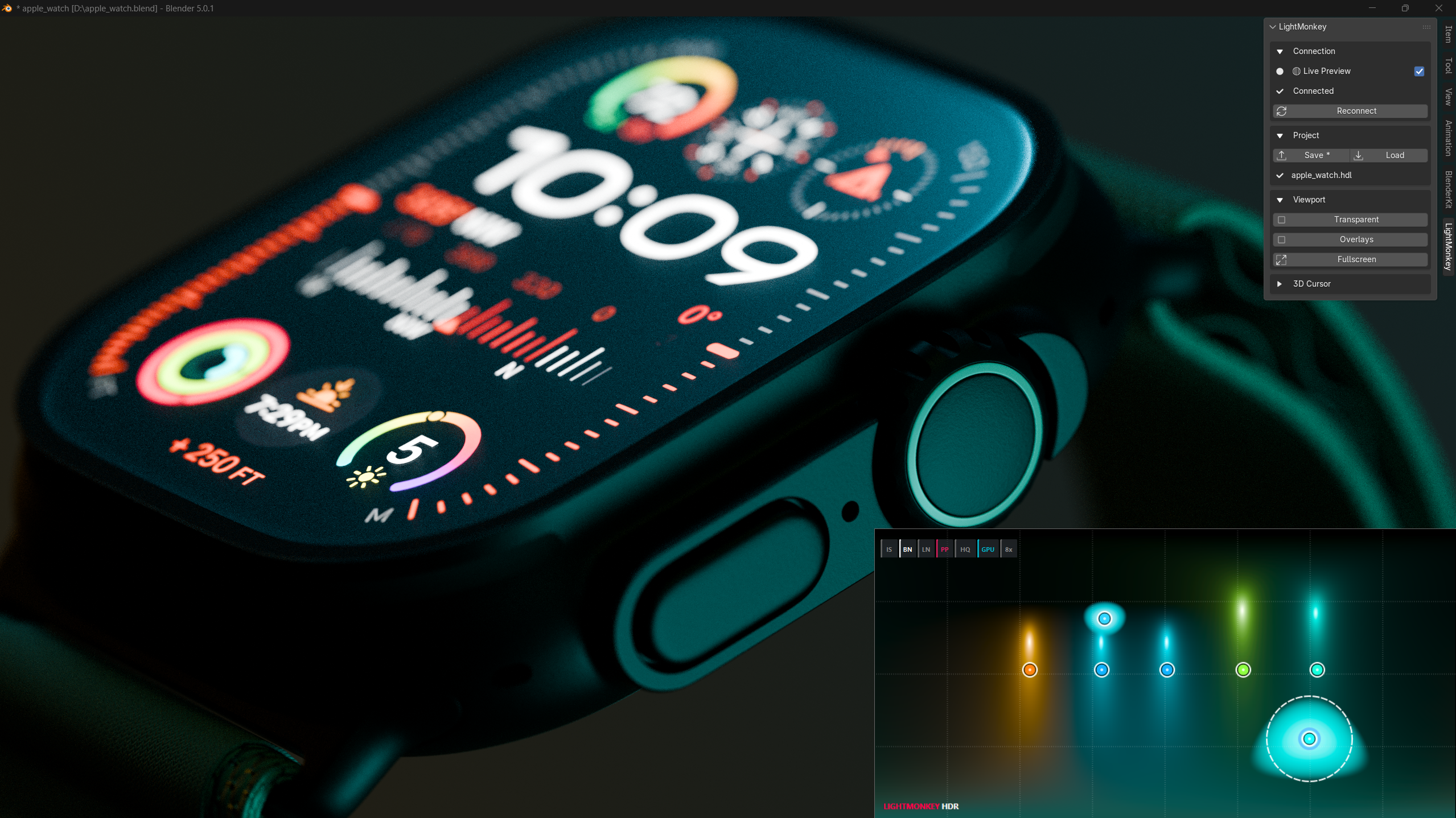 LightMonkey-HDR in Blender